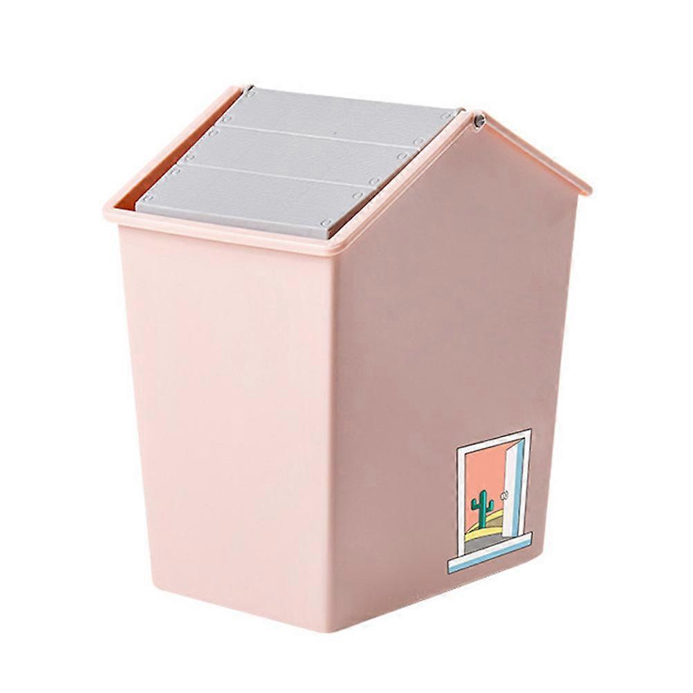 Trash Bin Desk Trash Can Simple Design Waste Collection Indoor Use Home Office 15 8X13 5X10Cm 1Pcs