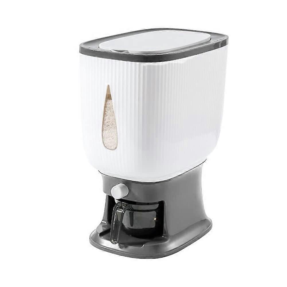 10 kg Cereal Dispenser, Food Bin, Rice Dispenser with Lid and Cup