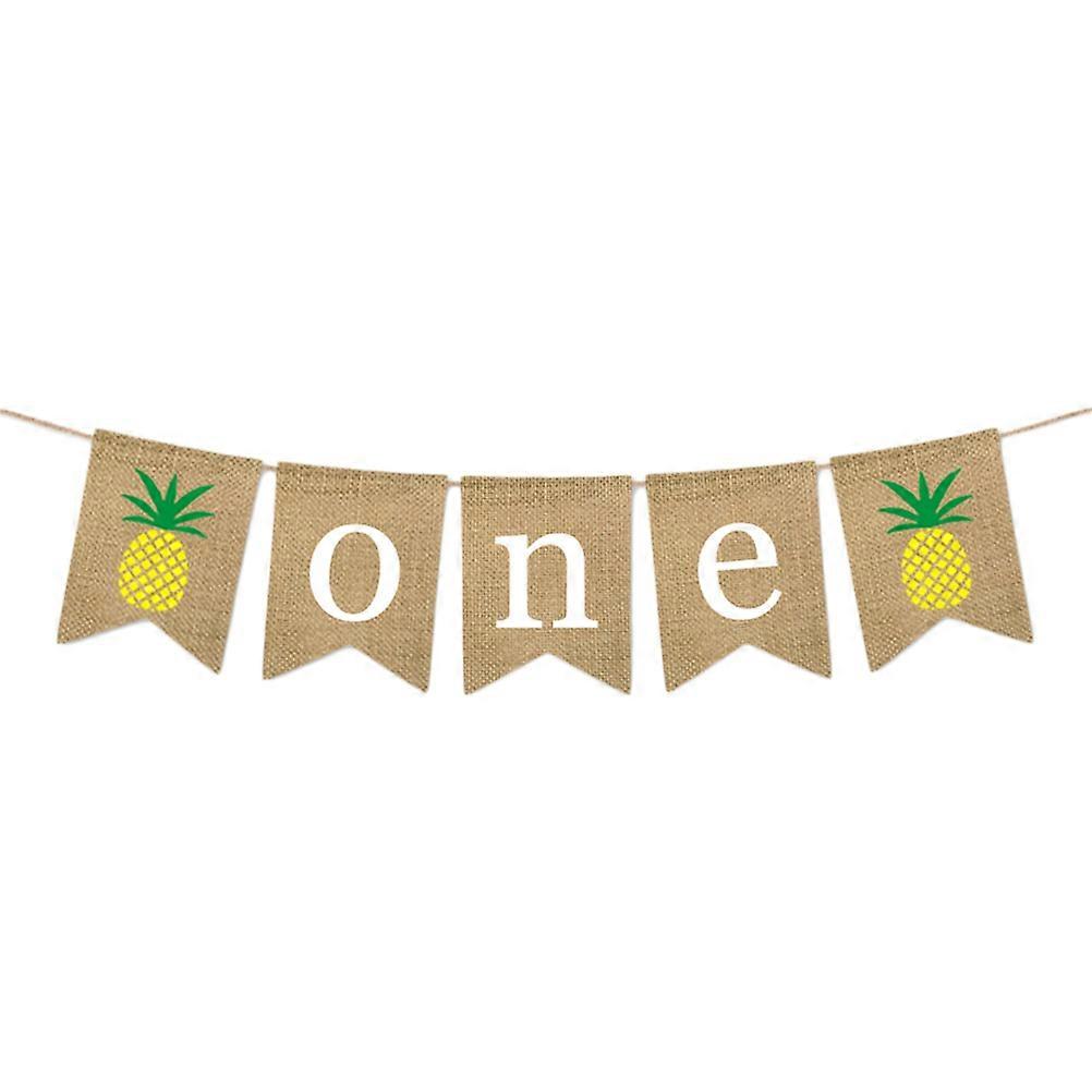 Tropical Party Decorations Hawaiian Banner Khaki Color Triangular Flags Birthday Bunting 200 x 13 x 17 cm 1Pack