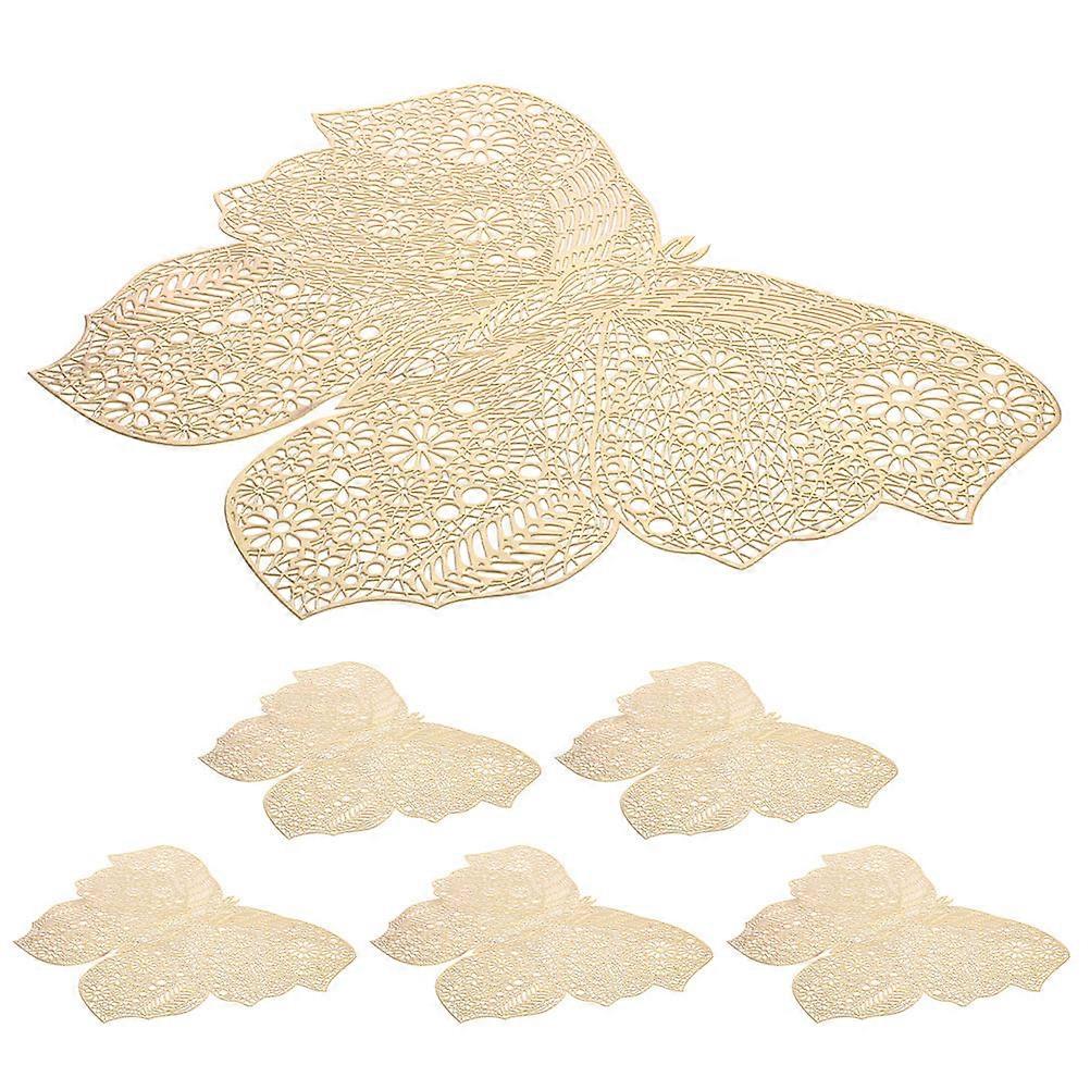 Insulated Cup Coasters Hollow Out Butterflies Design for Home Decor Non-Slip 6Pcs
