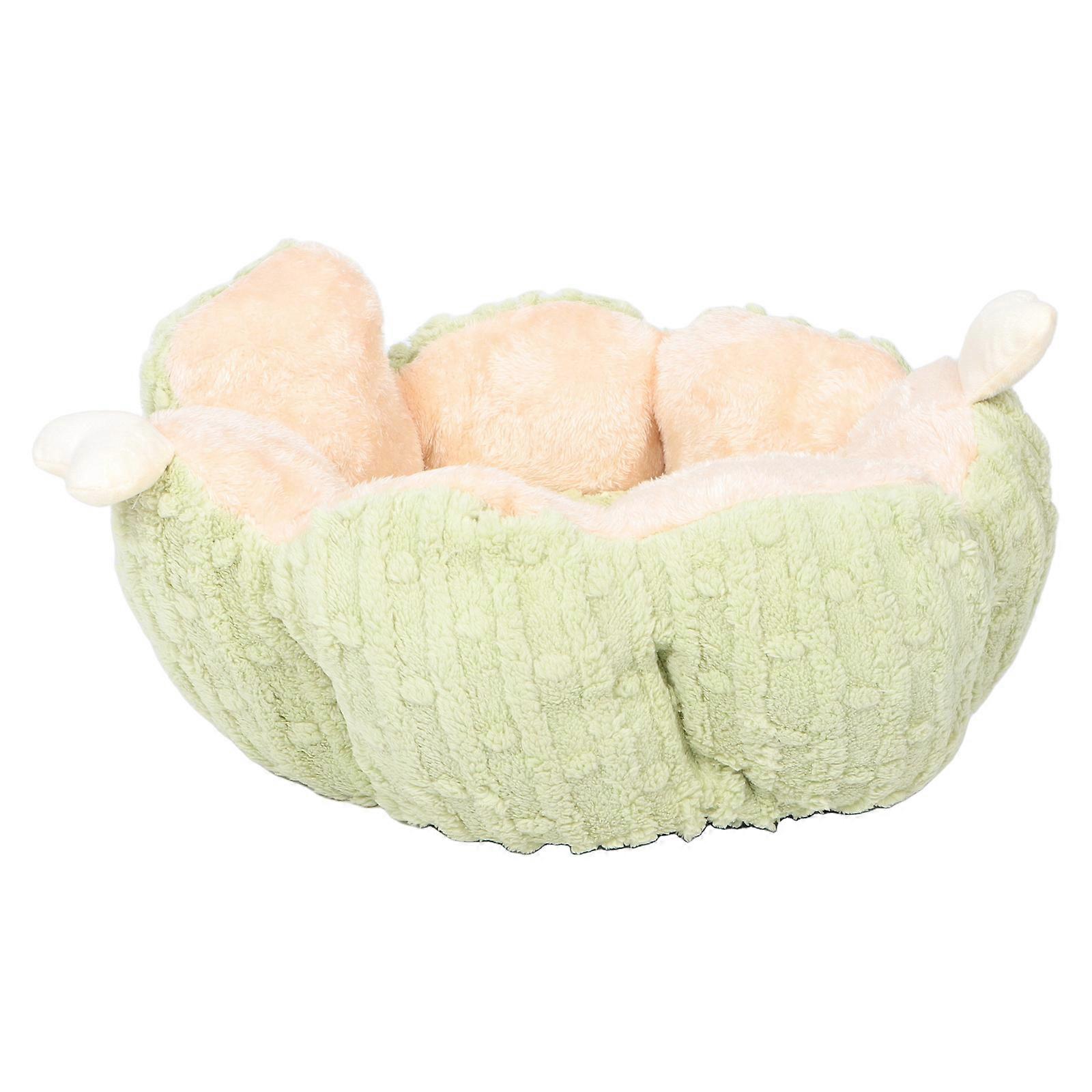 Washable Dog Bed Supple Cactus Cat Bed Indoor Use Light Green 45.00X45.00X25.00CM Soft and Warm 1Pcs