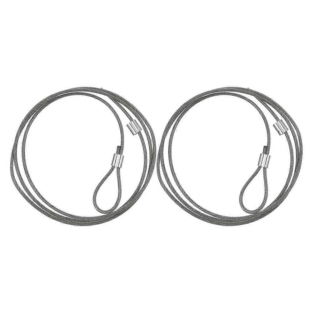 Basketball Net Threading Longevity Basketball Netting String For Indoor And Outdoor Use Grey 180.00X0.30X0.30CM Steel Wire 2Pcs