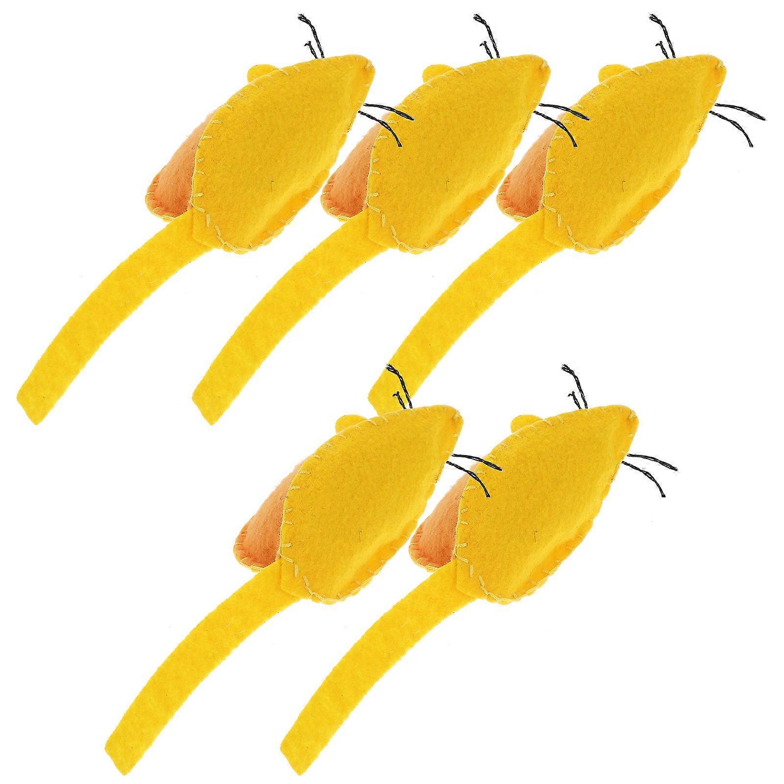 Soft Plush Canvas Mouse Cat Toy Set – Portable Interactive Playthings for Indoor Cats to Stimulate Hunting Instinct and Scratching Fun