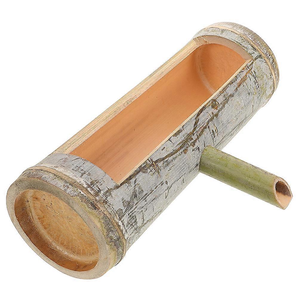 Bamboo Water Fountain Handmade Bamboo Tube with Spout for Home Decor and Aquarium Use 1Pack