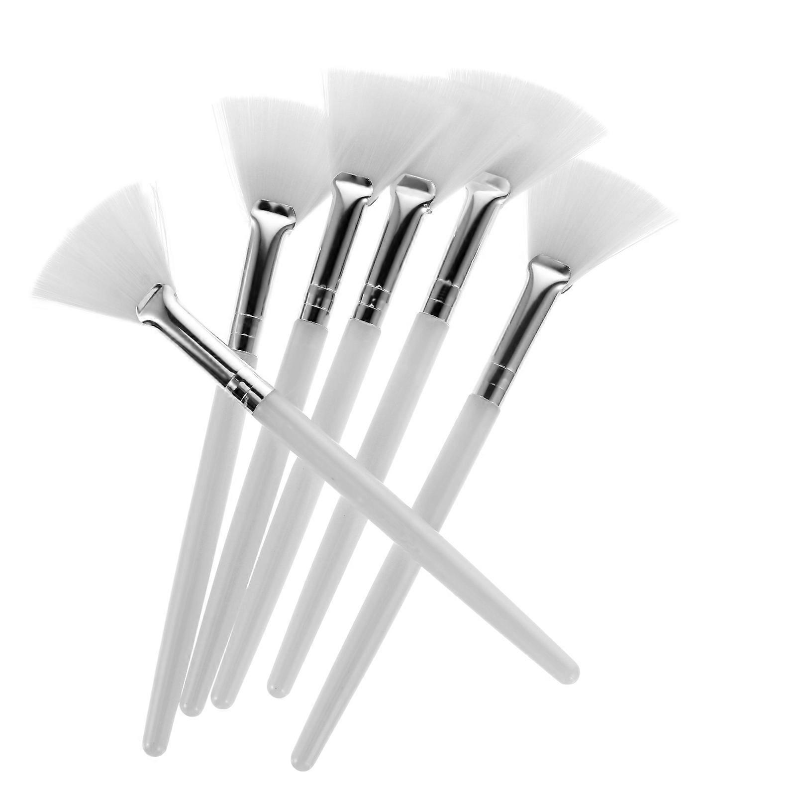 Mask Brushes For Facials Fan Facial Makeup Beauty Acid DIY Cosmetics Tools 15.00X3.00X1.00CM Gentle Touch On Skin 6Set