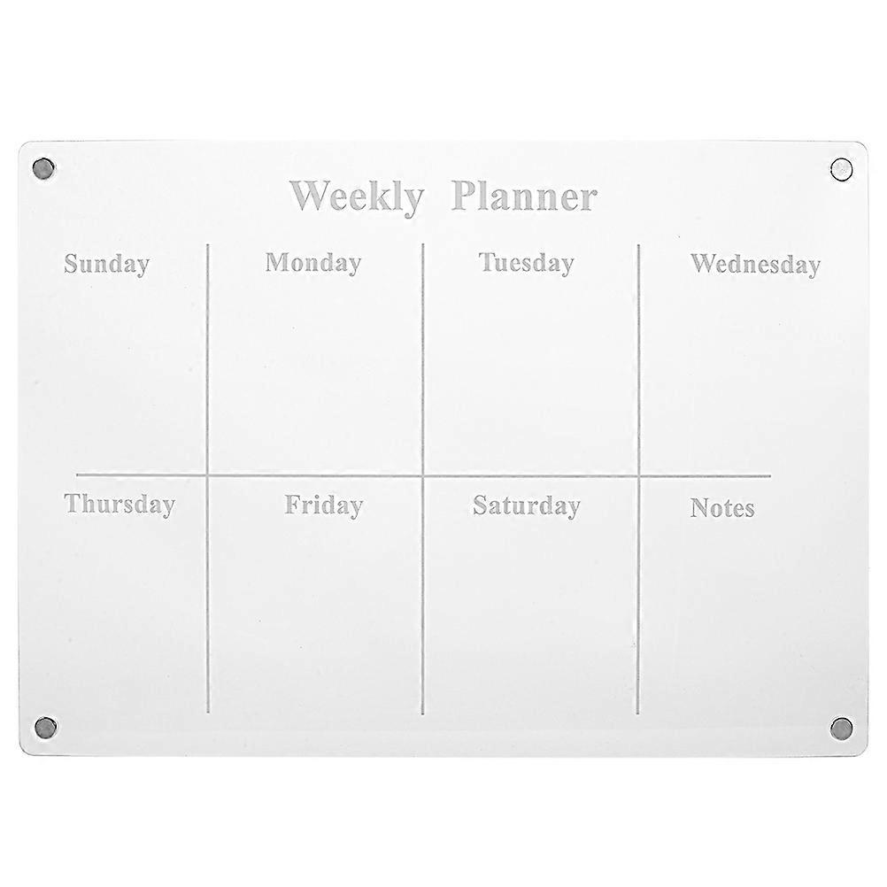 Compact Dry Erase Board Magnetic Board Kitchen Schedule Planning Acrylic 29.70X21.00X1.00CM 1Pack