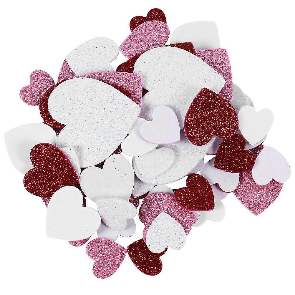 Valentine's Day Heart Shaped Stickers Adhesive Hearts Decals Crafts Decorative 600Pcs