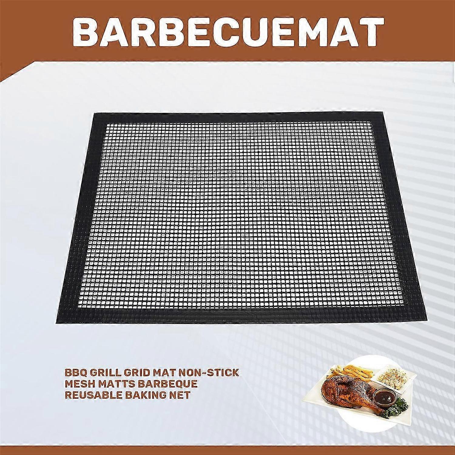 BBQ Grill Grid Mat Non-Stick Mesh Matts Barbeque Reusable Baking Net