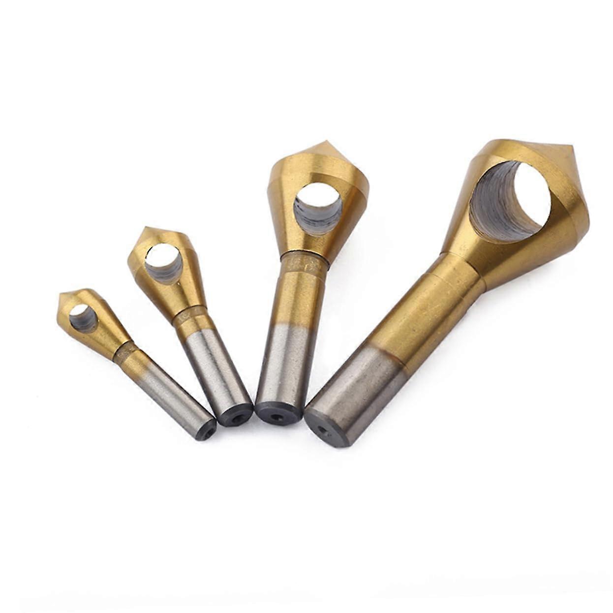 Sheet Metal Deburring Tool Set 4-Piece Countersink Drill Bit Chamfer Tool For Cutting Holes In Plastic Copper Aluminum