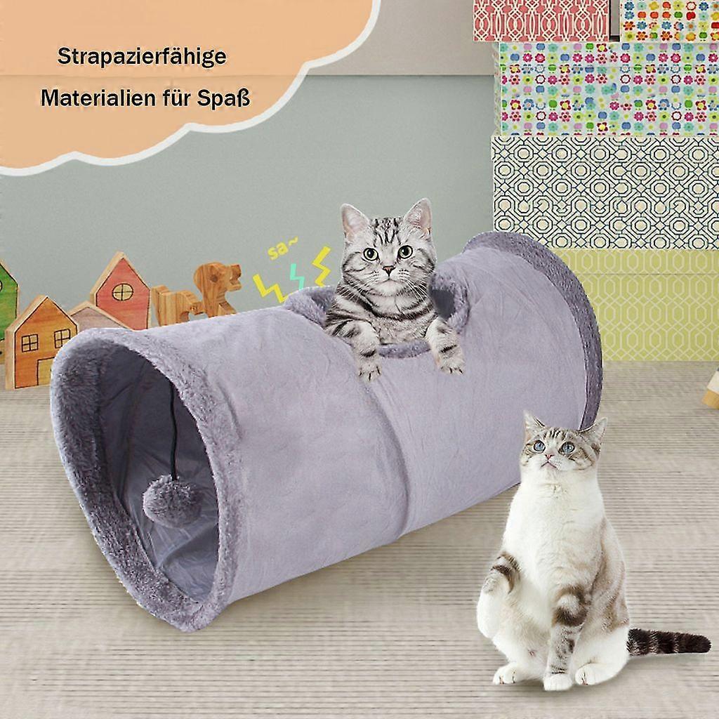 Beautiful Foldable Cat Tunnel Cat Toy with Ball Rustling Tunnel | Fruugo UK - Calming Cat Toys With Vision Tunnel Effect