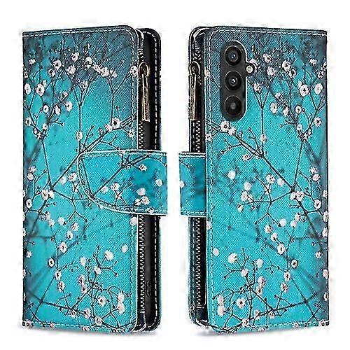 For Samsung Galaxy A25 5G Colored Drawing Pattern Zipper Leather Mobile Phone Case