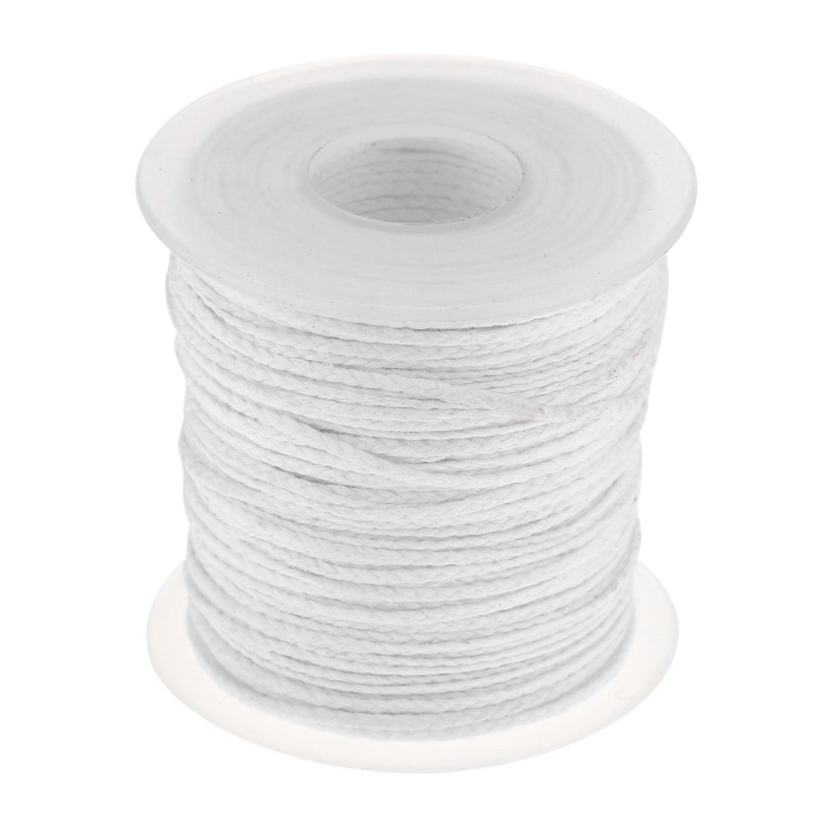 61m Eco-Friendly Cotton Braided Candle Wick Spool for DIY Oil Lamps