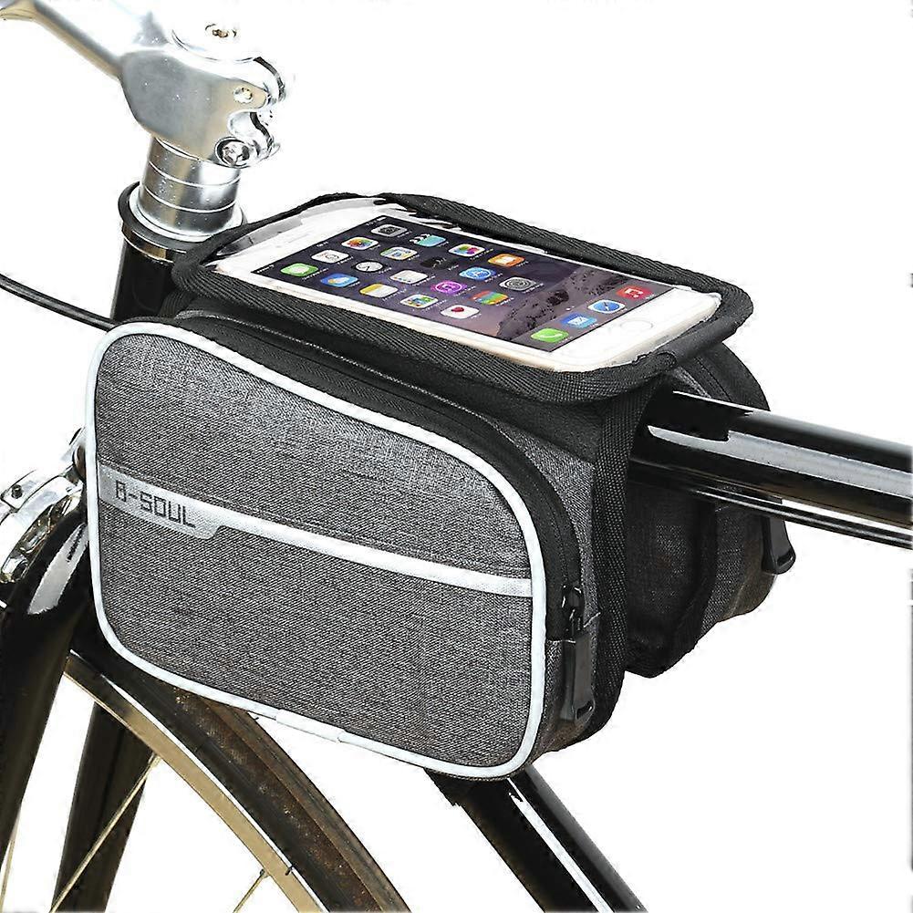 Bicycle frame bag waterproof saddle bag handlebar bags Gray size