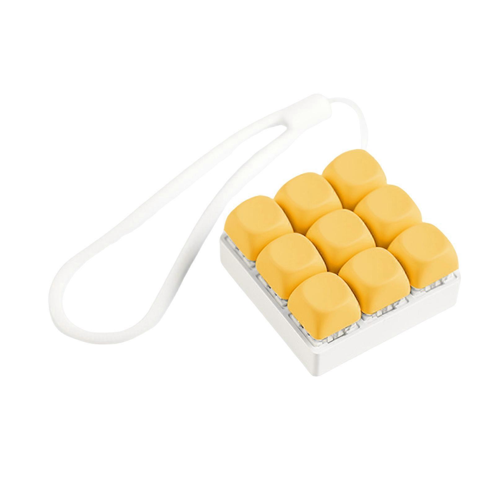 Colorful Keyboards Switches Tester Silicone Keyring With Clicky Tactile Feedback For Adults And Students Yellow