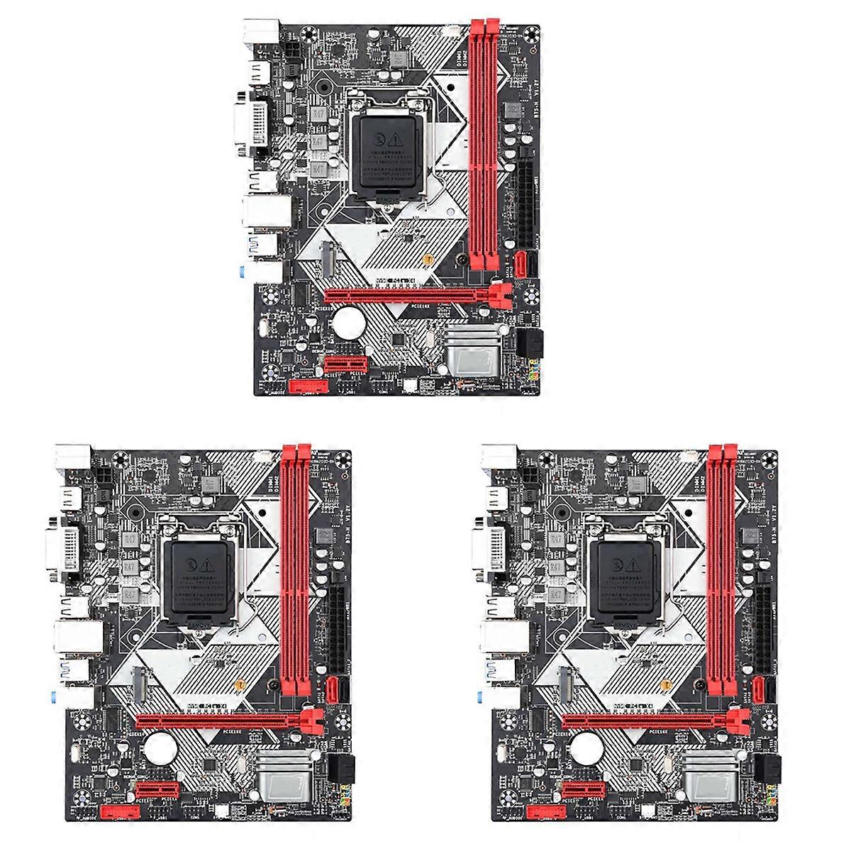 3X B75-H Desktop Computer Motherboard LGA1155 USB3.0 Support Up to 16GB DDR3 RAM Slots PCl-E3.016X G
