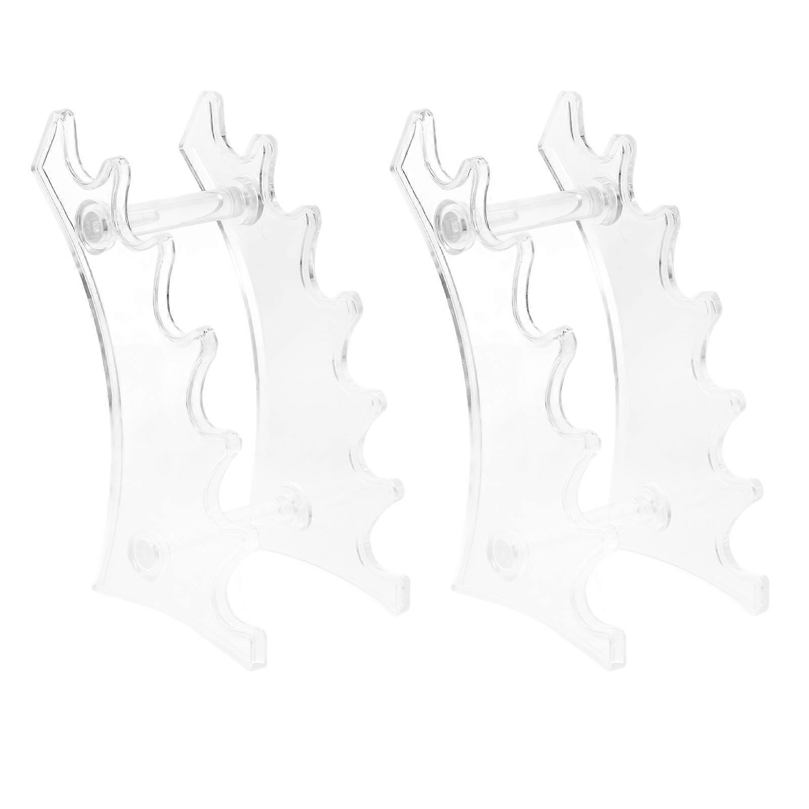 2Pcs Eyebrow Pen Storage Racks Makeup Display Shelves Fan Shaped Display Racks