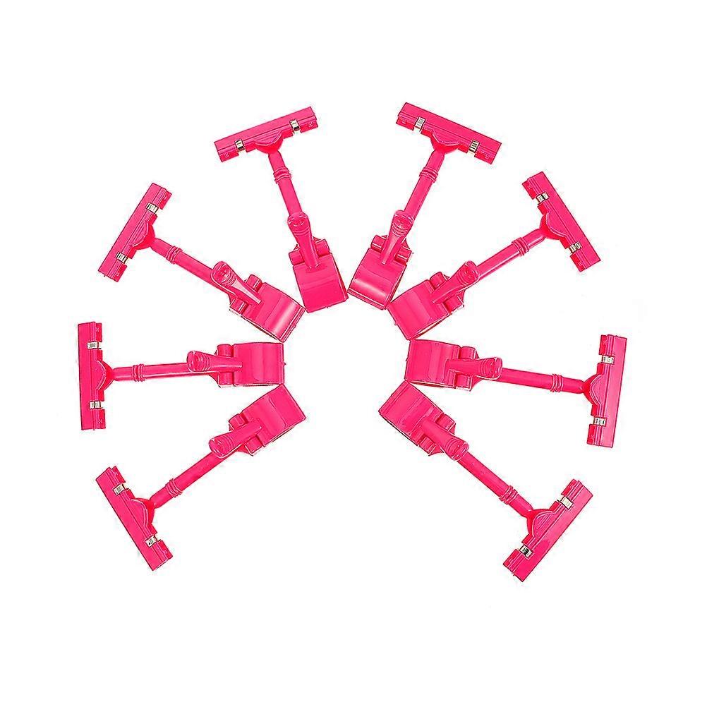 Display Clips Clamping Price Tags for Office Use 17X8.5cm Rosy 8Pcs
