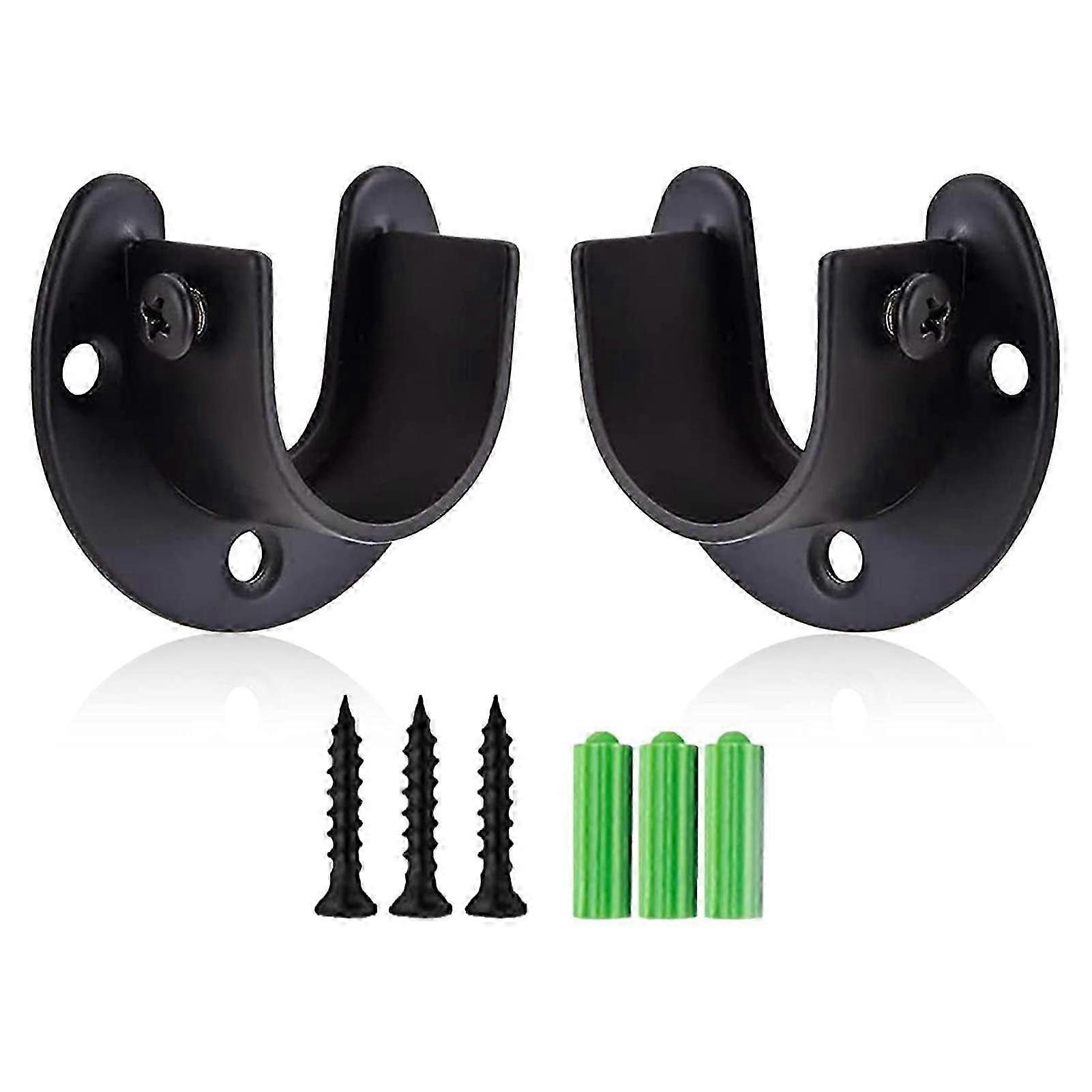 2025 Latest Model 1 Set Closet Rod Bracket with Screws Rustproof Corrosion