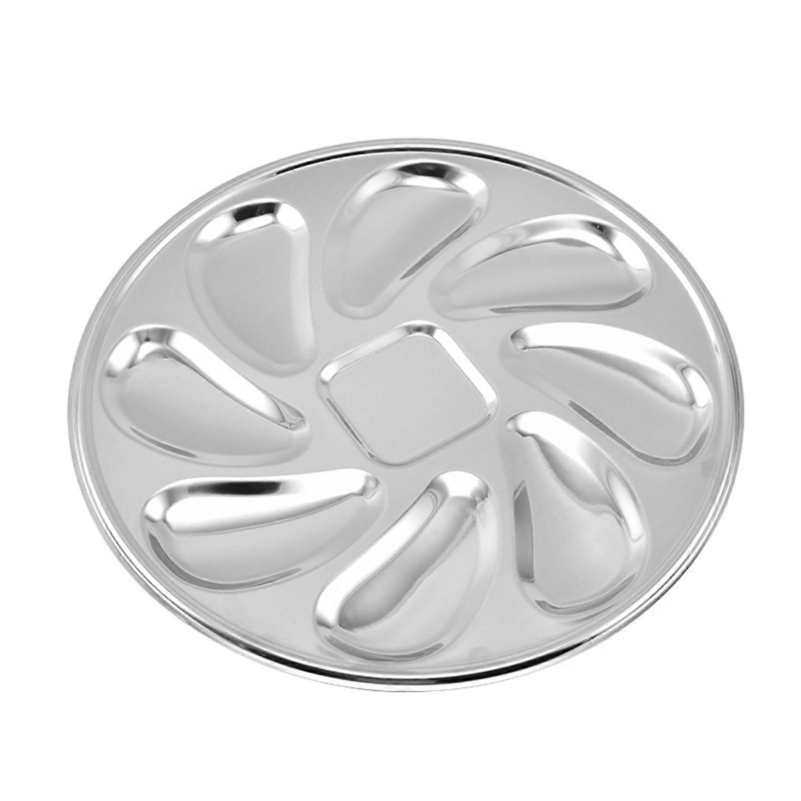 Stainless Steel RustResistant Tray for Oysters, Shellfish, Seafood Platter, Round Shellfish Tray,  Seafood Serving Dish