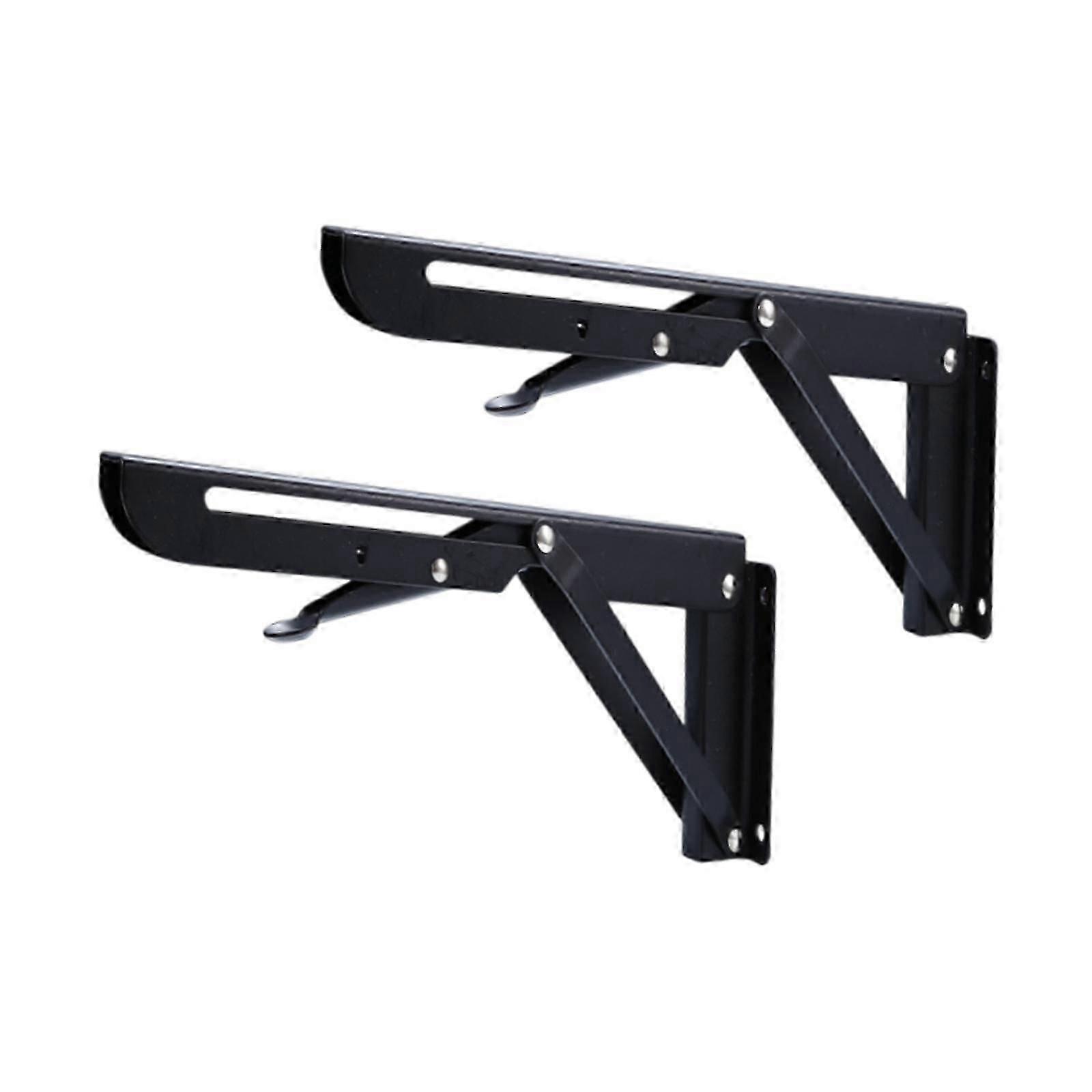 2 Pieces Folding Shelf Brackets DIY Wall Mounted for Backyard Workshops Shop 8 Inches