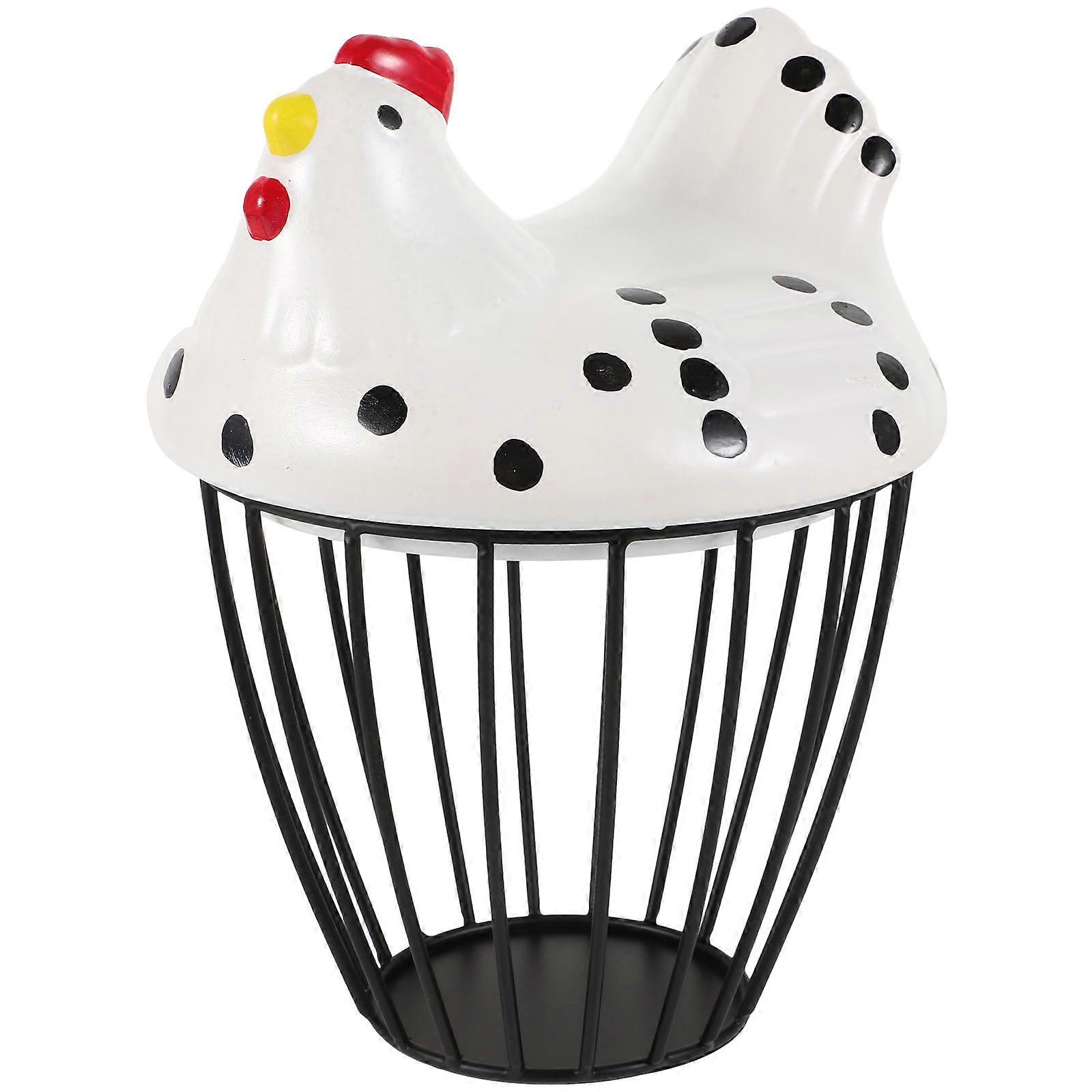 Chicken Egg Basket Metal Wire Egg Storage Container Multi Color For Home Use 1Pcs