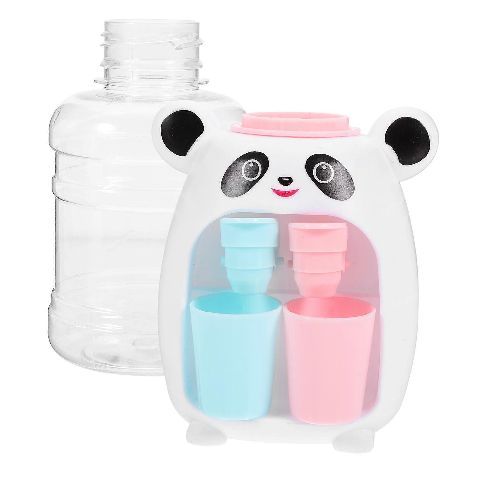 Mini Water Dispenser with Realistic Press Down Panda Design for Interactive Play and Pretend Fun