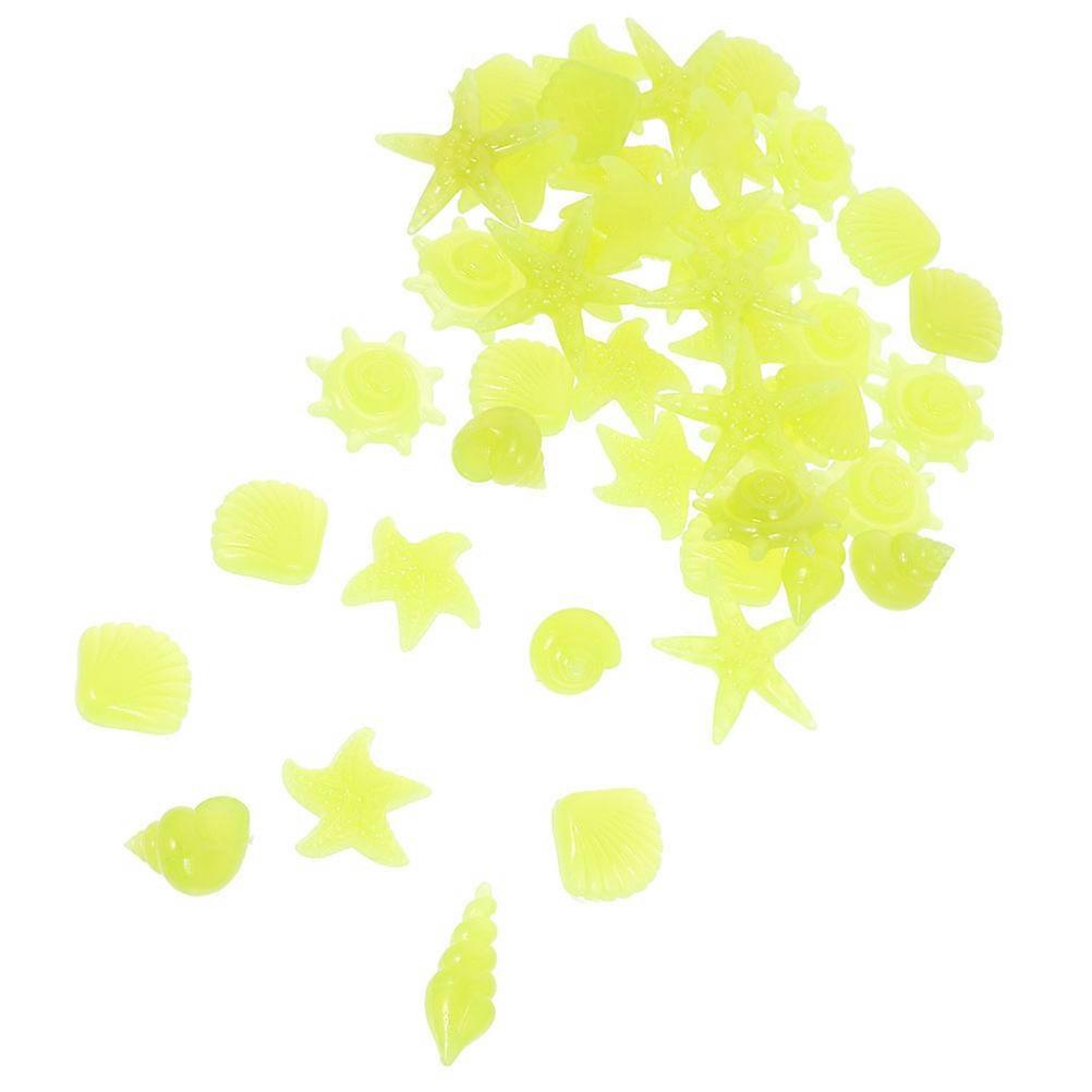 Glowing In The Dark Pebbles Fish Tank Decoration Resin Material For Aquarium Nighttime Viewing 100Pcs