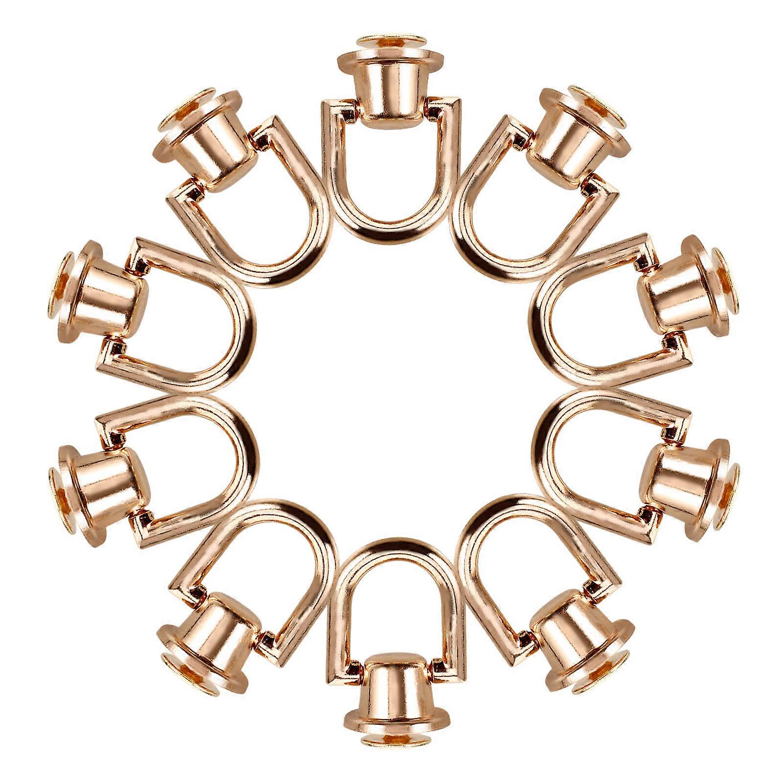 D Rings Rivet Studs Handbag Hardware For Bag Making Supplies 10Pcs
