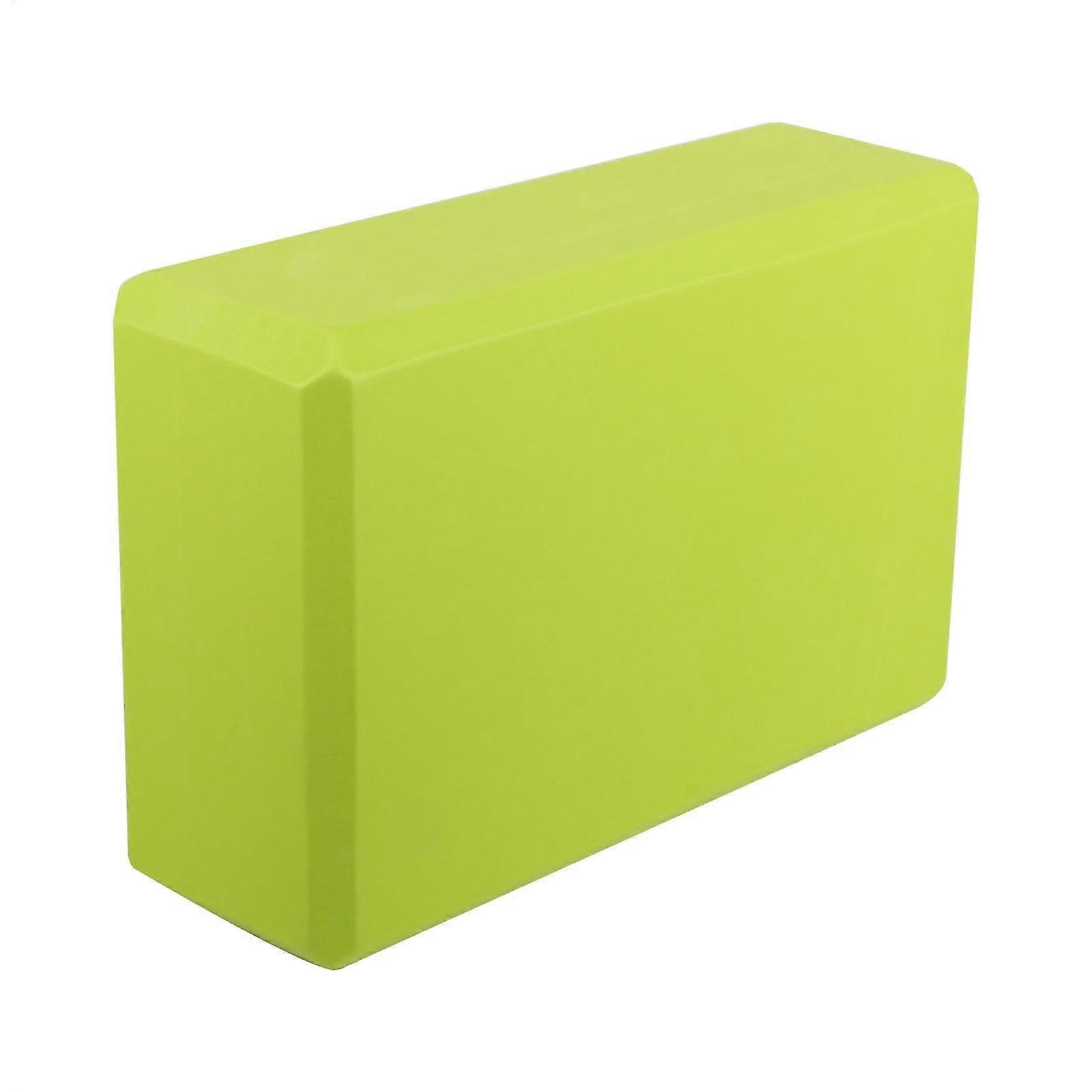 Yoga Blocks - High Density EVA Foam, Hygienic Design, Lightweight Green Foam Block for Studio, Home, Travel & Any Exercise