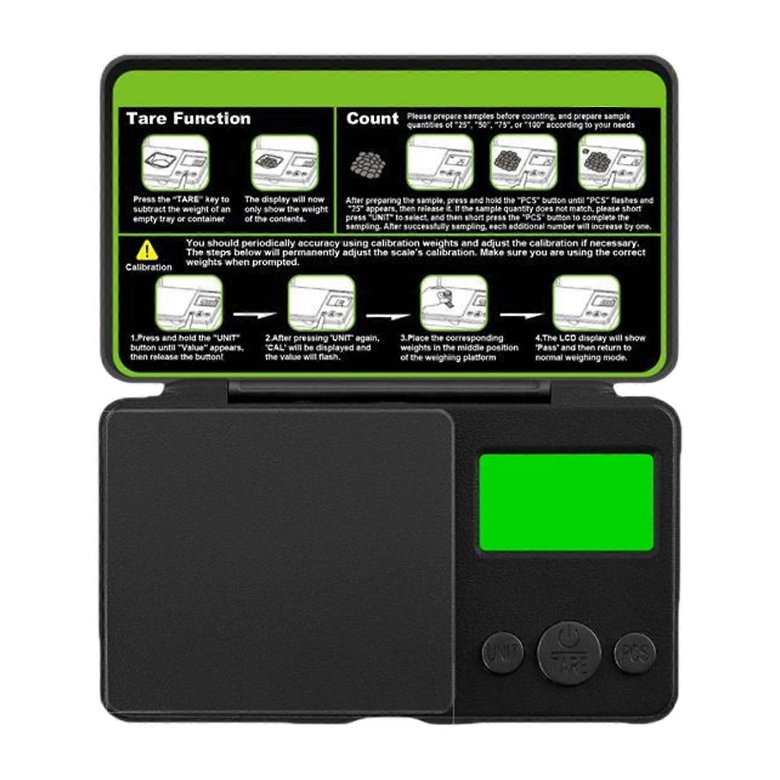Portable Gold Weighing Scale 0.01g Accuracy Solid ABS Material LCD Backlit Weighing Tool for Jewelers
