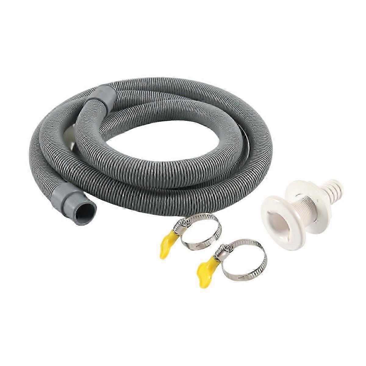 Gray 3/4 inch Bilge Drain Outlet Connection Kit Mounting Pipe Clamp (19mm Pipe Clamp)