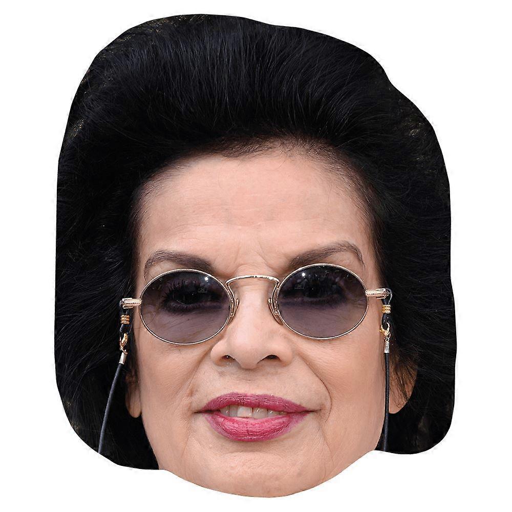 Bianca Jagger (Glasses) Celebrity Mask, Flat Card Face