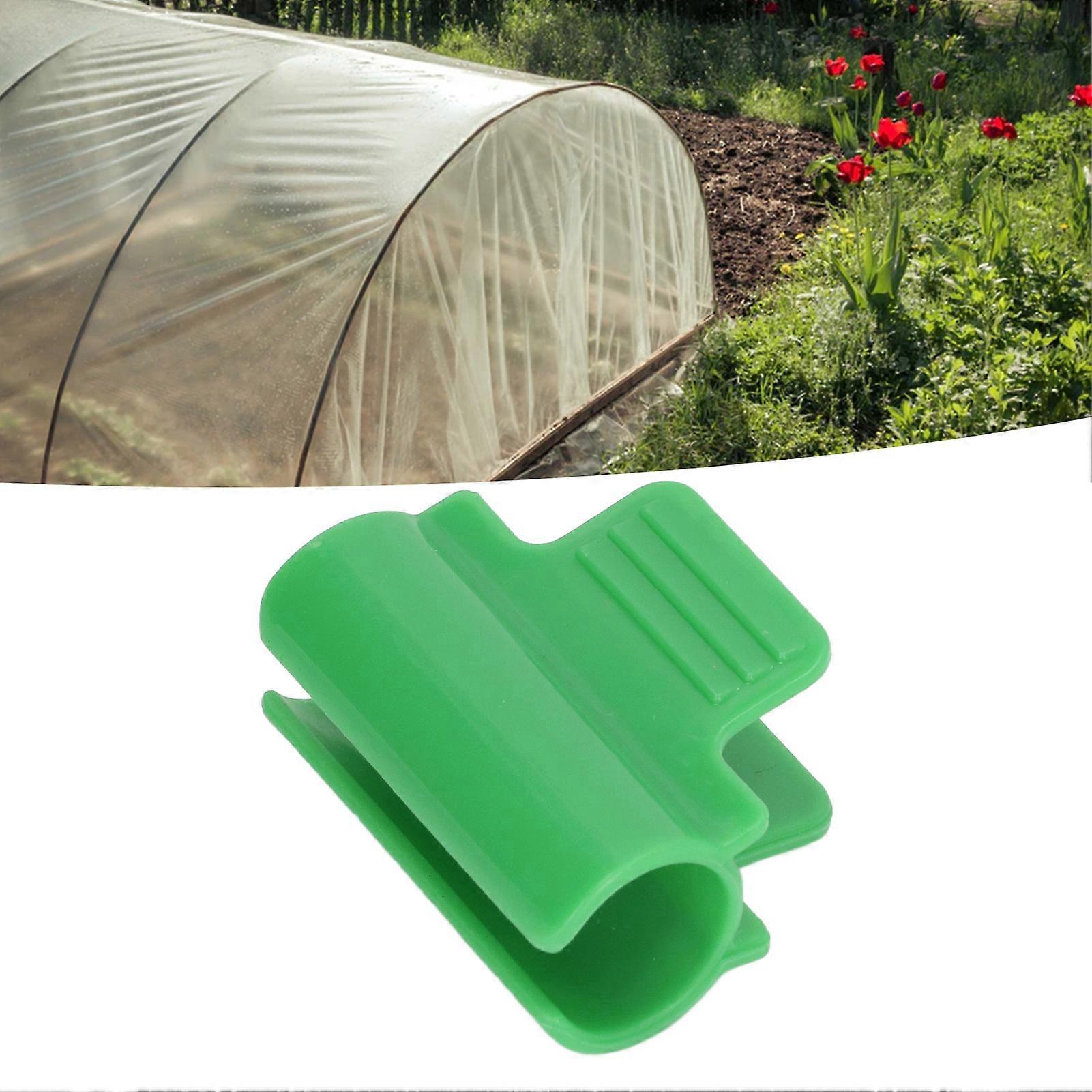 24pcs Greenhouse Clamps Single Head Row Cover Netting Tunnel Hoop Clips Insect Proof Shed Film Shading Net Rod Clips 19mm 