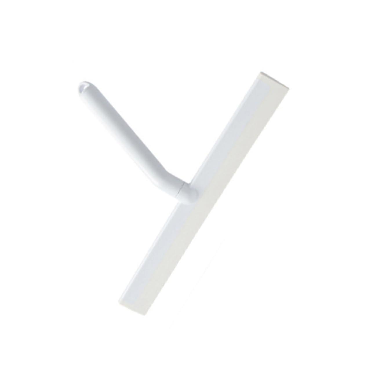 1 Piece Multifunctional Shaped Window Squeegee for Streak Cleaning of Tiles and Bathroom Surfaces, White Squeegee Tool for SpaceSaving Storage