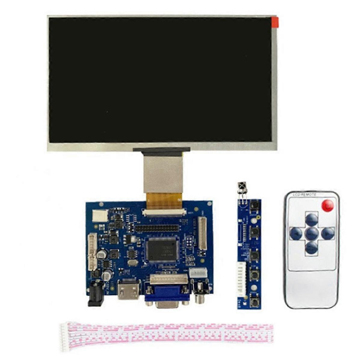 Display LCD HD 1024x600 de 7 polegadas e 50 pinos - Kit de exibição de chassi faça você mesmo com placa de driver compatível para