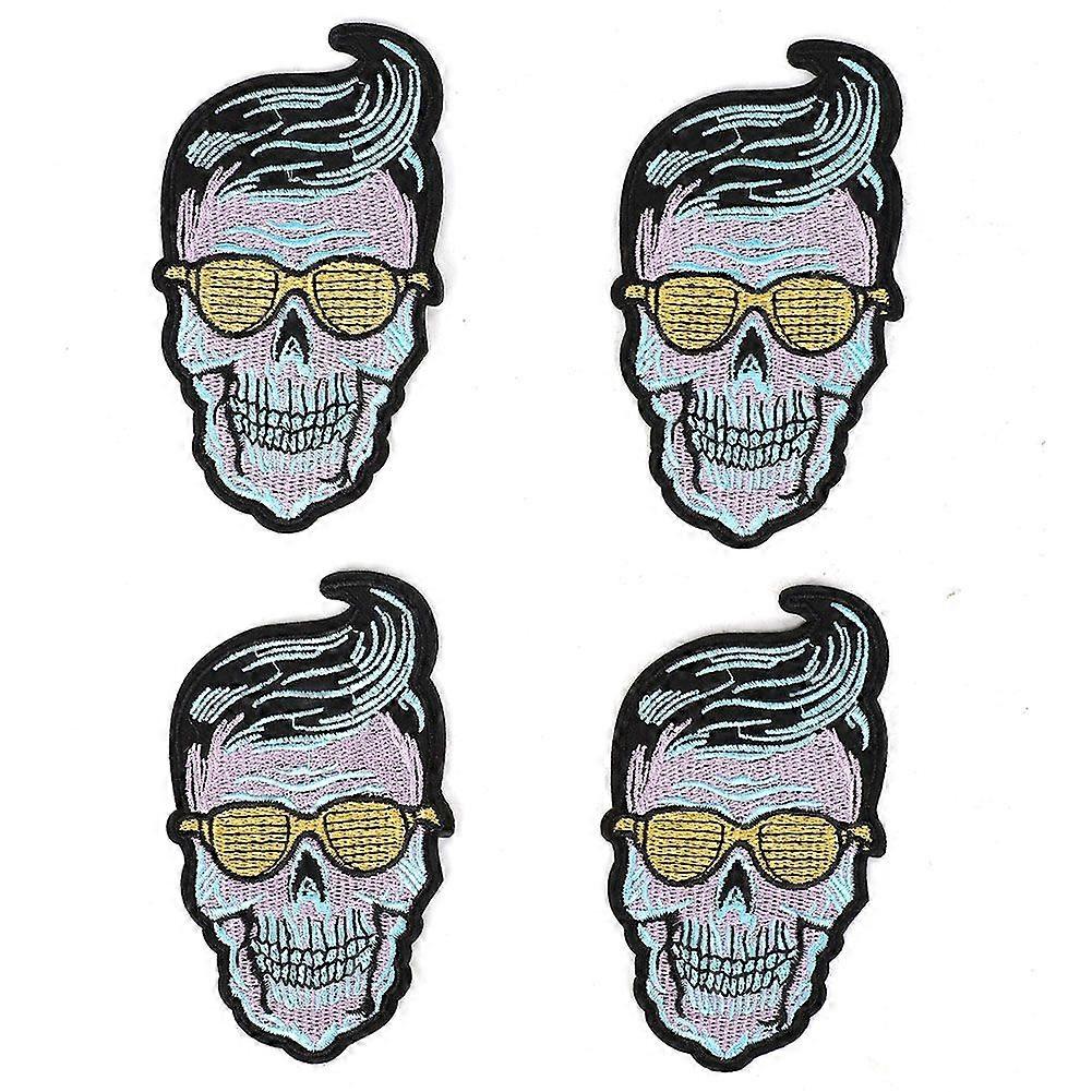 2025 Latest Model  6pcs Skull Skeleton Clothes Patch Iron On Applique DIY T