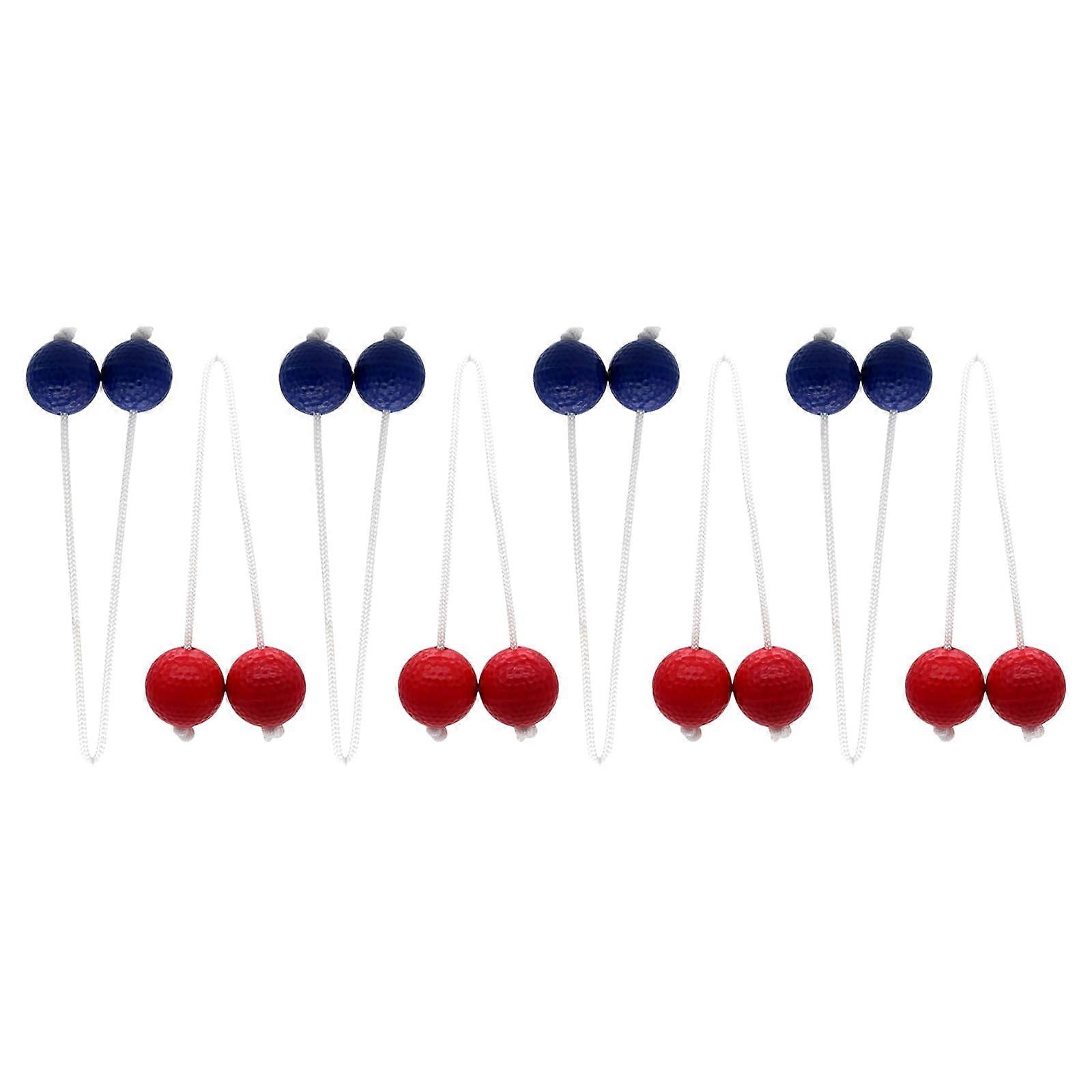 8-Piece Outdoor Golf Toss Set, Durable Training Ladders for Yard Games, Includes 4 Red and 4 Blue Target Hoops