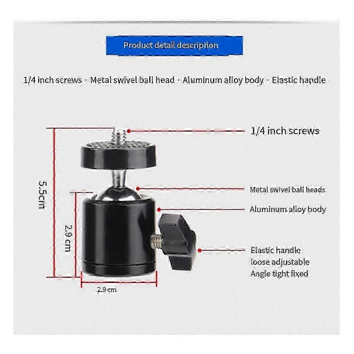 Aluminum Alloy Tripod for DSLR Cameras and Cell Phones, Perfect for Selfie and Live Streaming