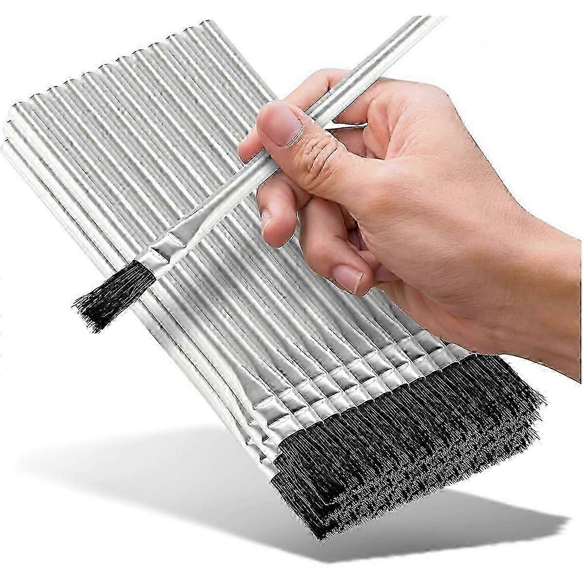 Acid Brushes - 48 Count 3/8 Inch Horsehair Flux Brushes, Glue Brushes for Woodworking and Epoxy