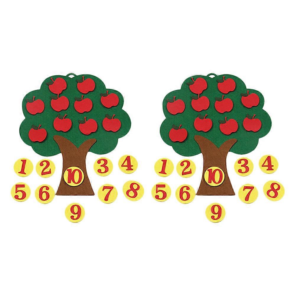 Community Helper Toy Kids Apple Tree Toy Cognitive Training Children Wall Hanging 2 Sets
