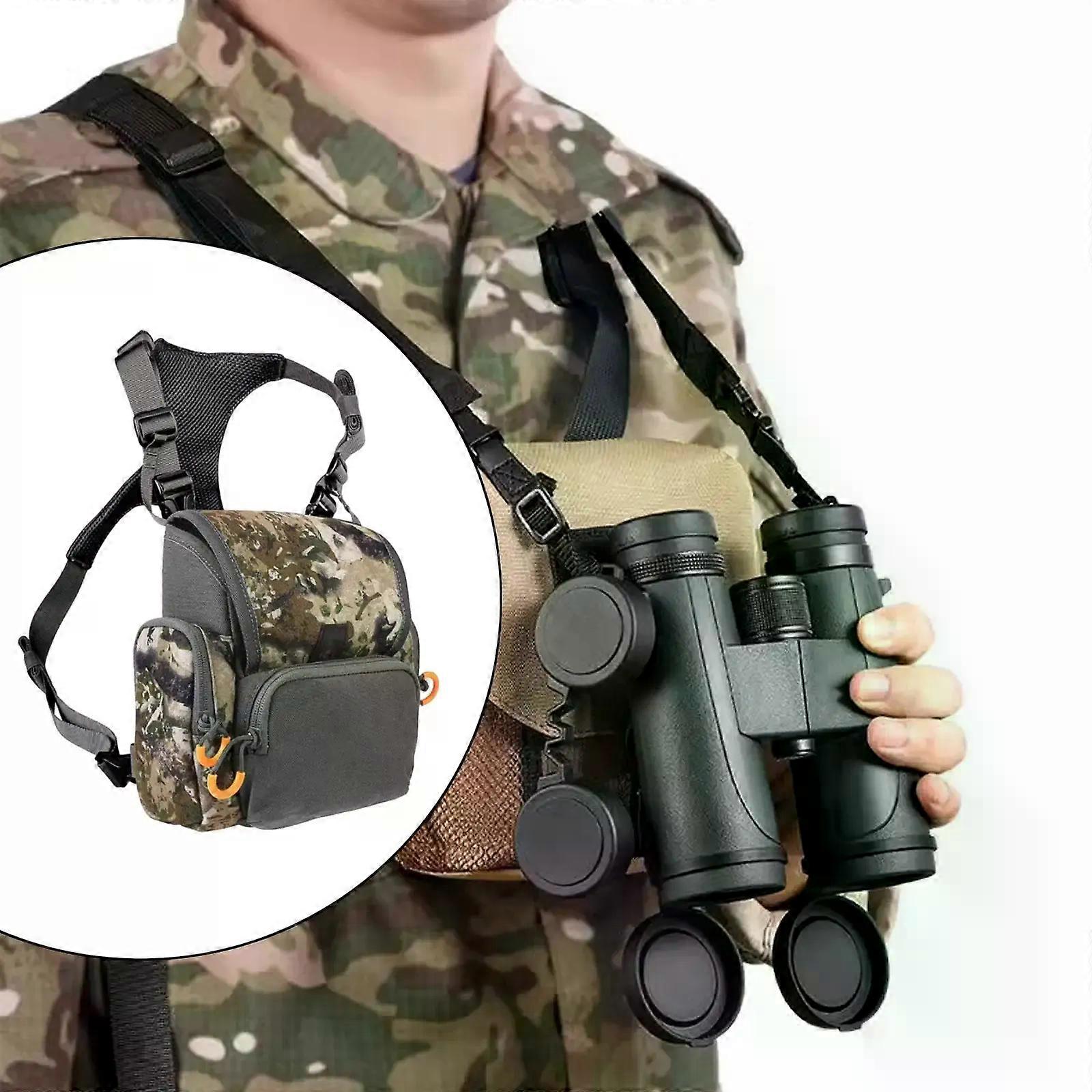 Binocular Harness Chest Pack Practical Multipurpose with Rain Cover Bino Bag