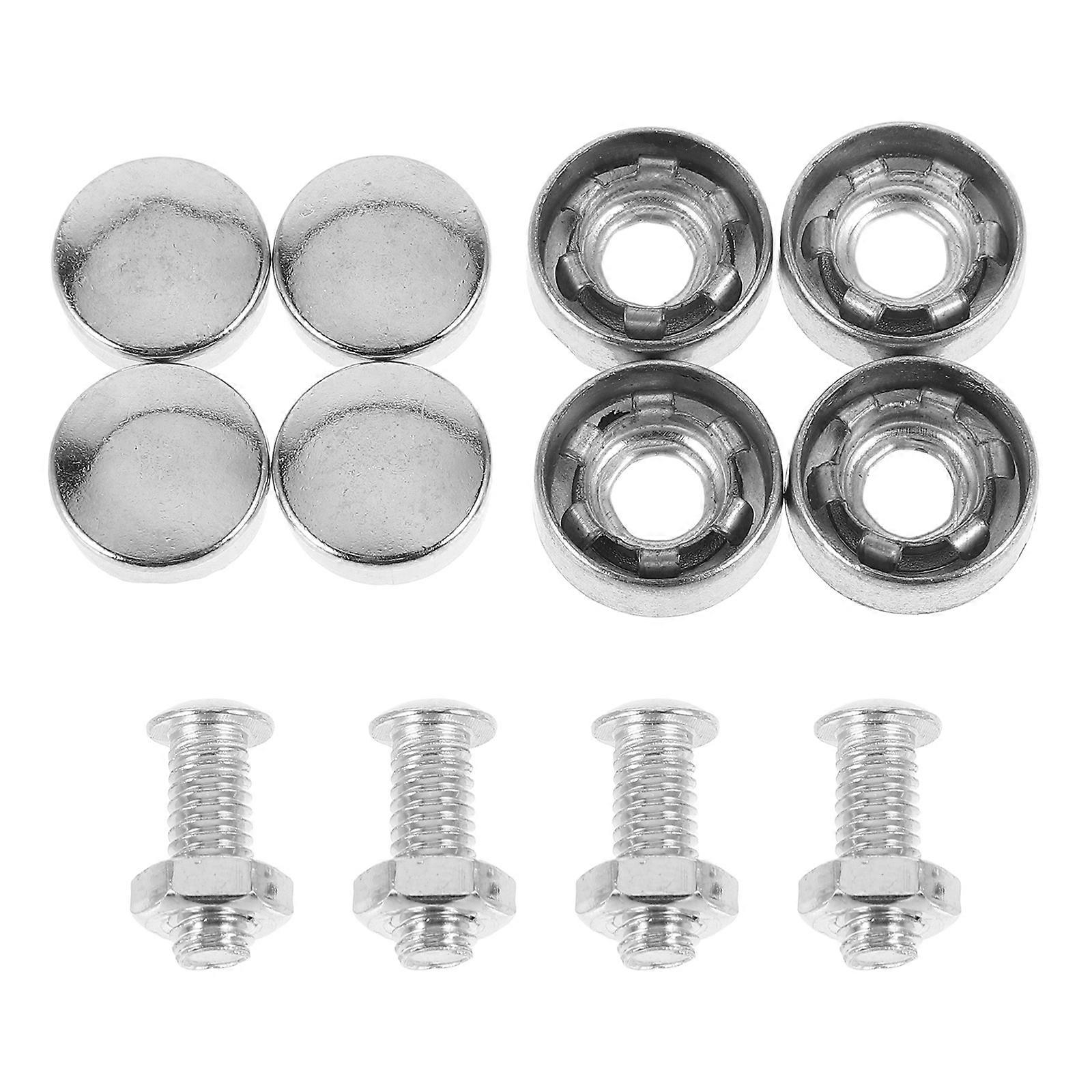 License Plate Bolts And Nuts Anti Theft Security Mounting 1.80X0.80X0.80cm Zinc Alloy 1 Set