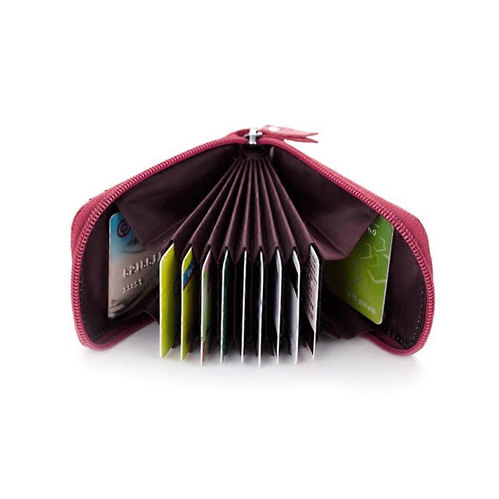 Rose Red Credit Card Holder Pouch Zip Wallet for Travel – Durable, Practical Design for Cards, Coins, and Change – Unisex Organizer for Family and