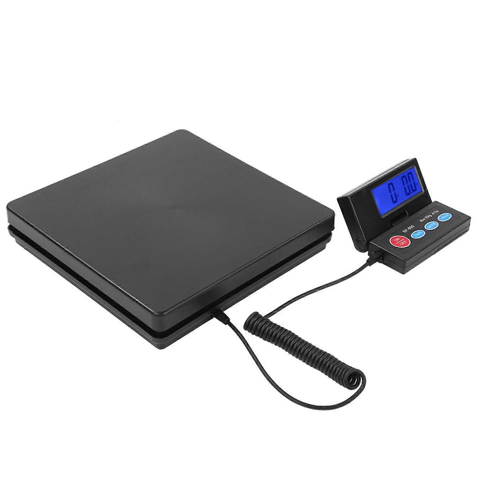 Parcel Scales 50 kg Digital Platform Scales with External LCD Display and Adapter for EU Plug Suitable for Packaging Transport