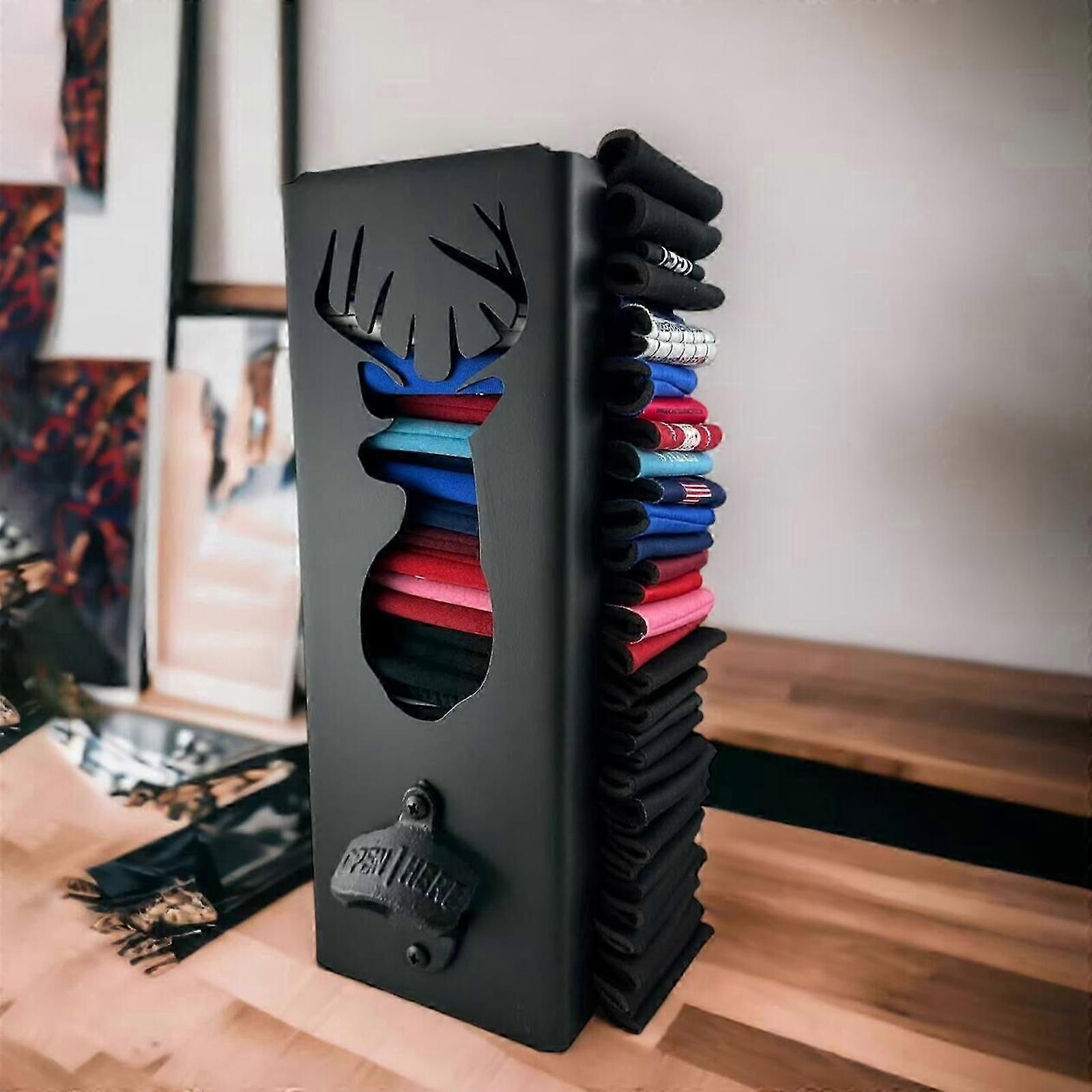 2 in 1 Can Cooler Holder with Bottle Opener, Can Cooler Holder, Wall Mounted Can Cooler Holder and Bottle Opener