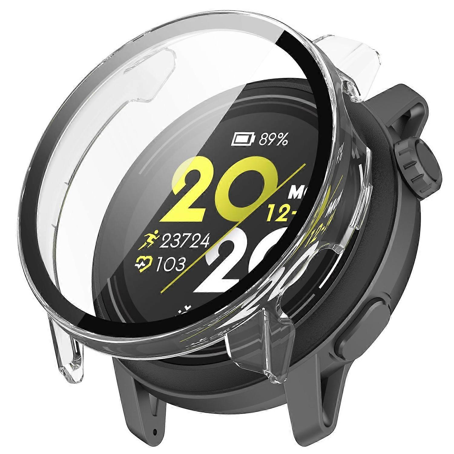 For Coros Pace 3 Protective Case Hard PC Watch Cover with Tempered Glass Screen Protector