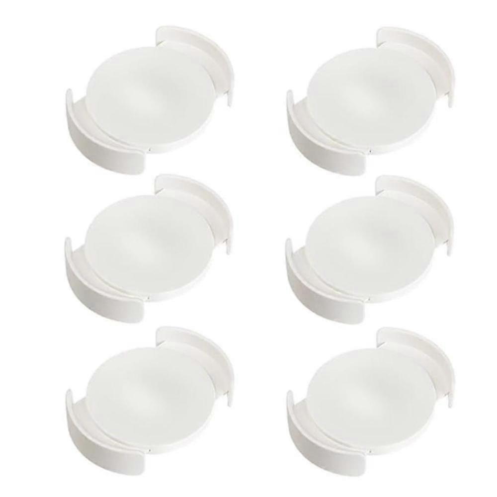 6 Pack Coffee Cup Organizer For Cupboard Cup Holder Stackable Adjustable Space Saving White--