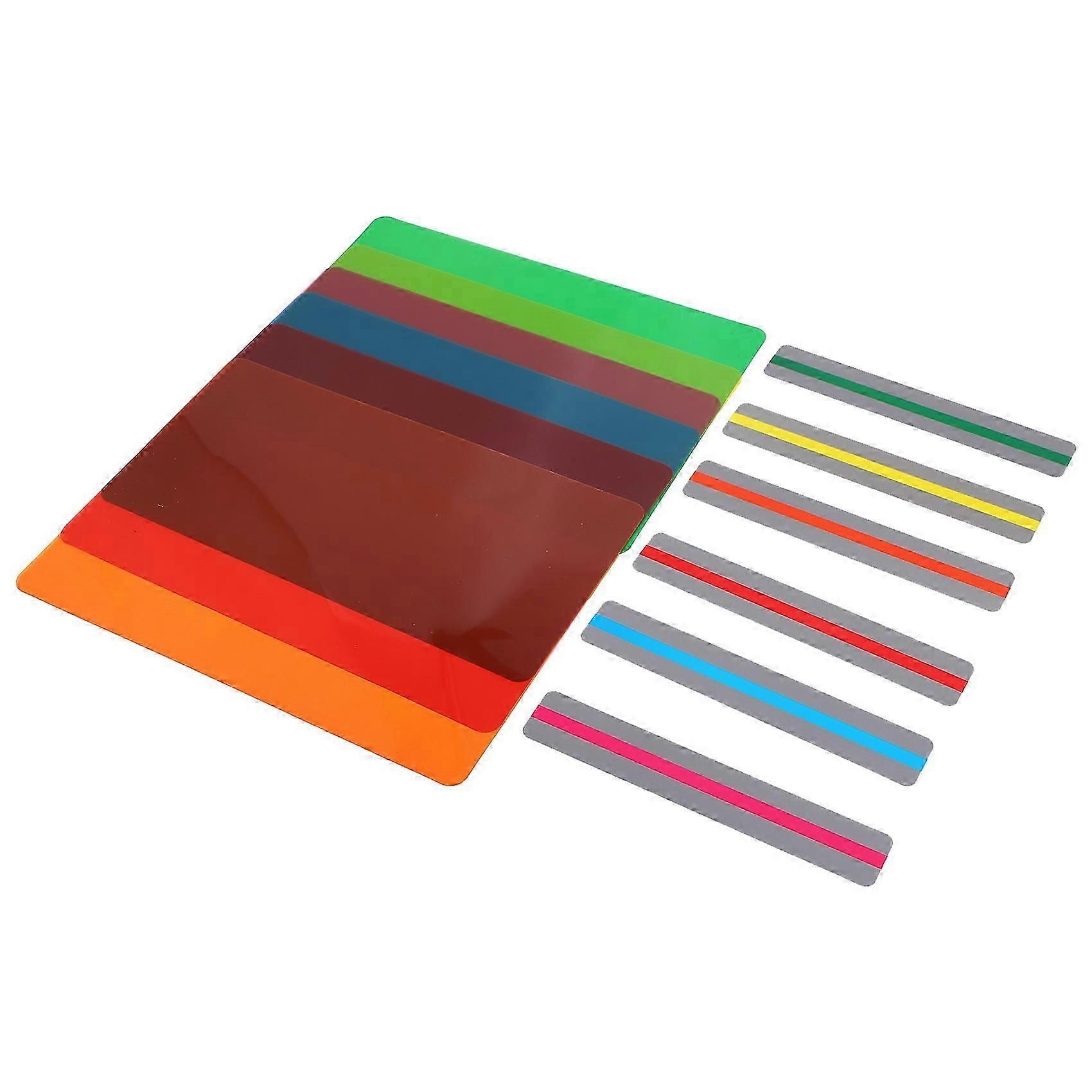 12 Pcs Guided Reading Strips Set Correction Plastic Sheets Bookmark