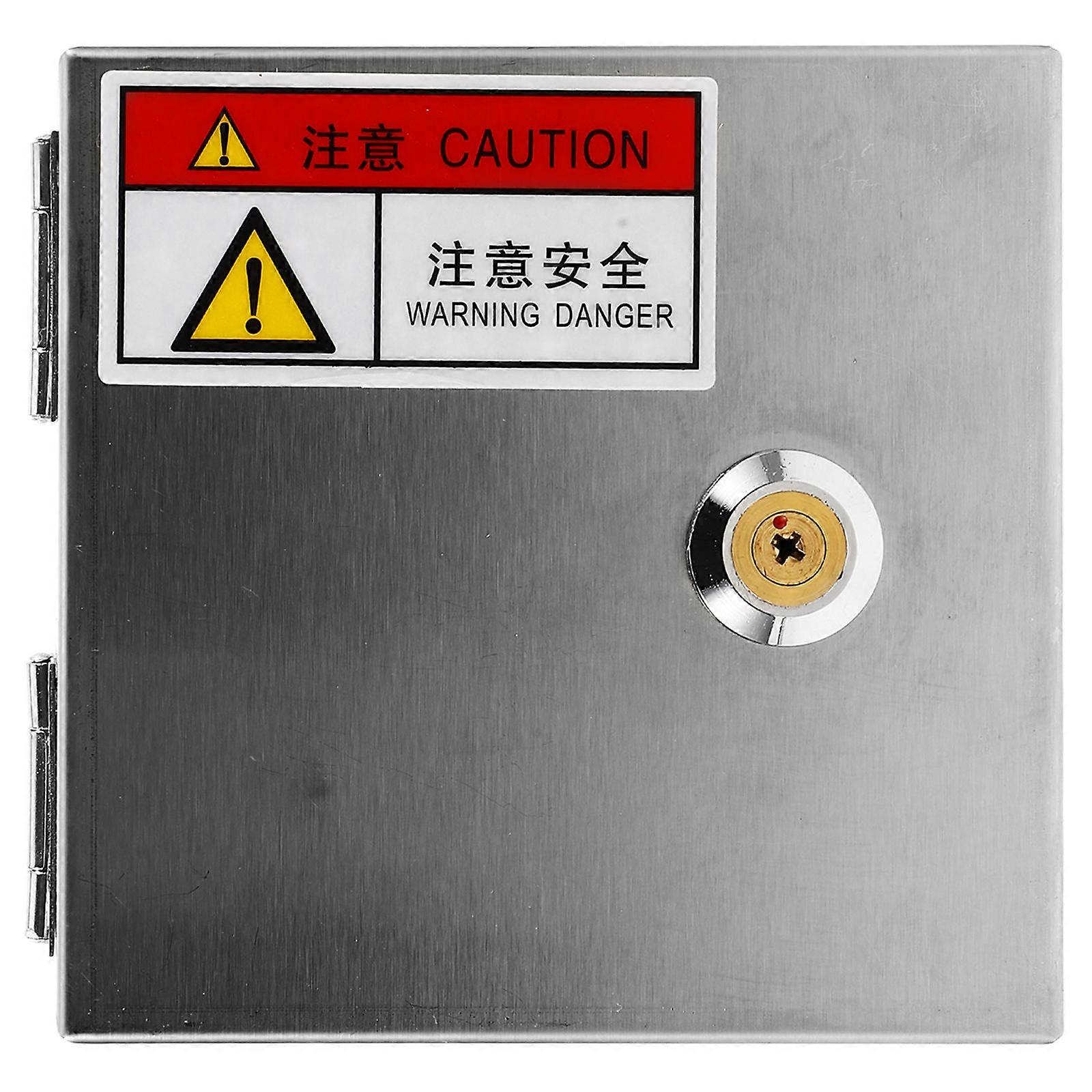 Cord Connection Box Outdoor Electrical Box Enclosure Outdoor Usage Stainless Steel Square Overcurrent Protection 1Pcs