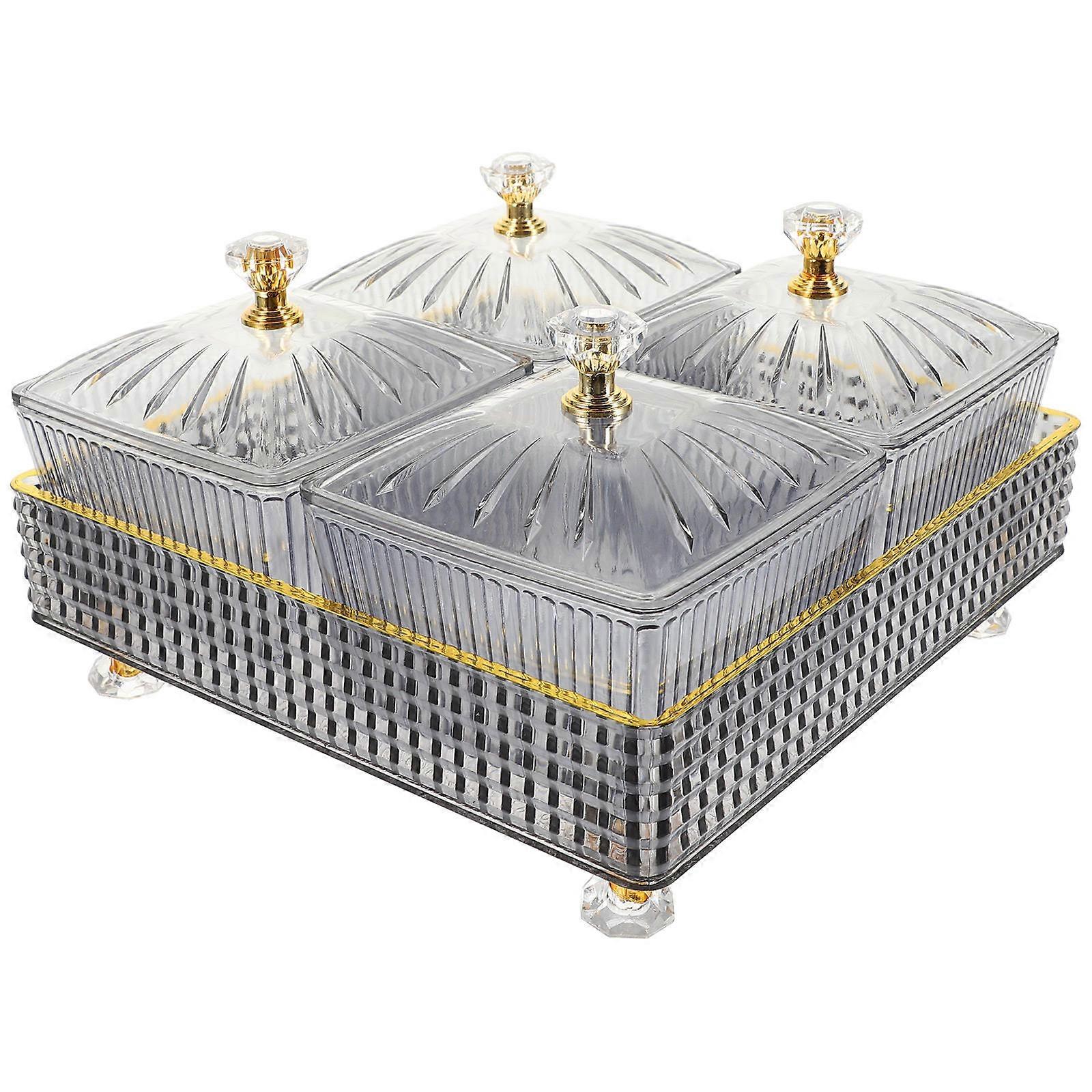 Party Use Divided Serving Plates with Tray Snack Storage Bowl for Friends Daily Use Material 1 Set